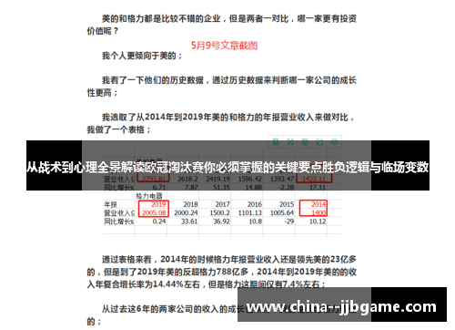 从战术到心理全景解读欧冠淘汰赛你必须掌握的关键要点胜负逻辑与临场变数
